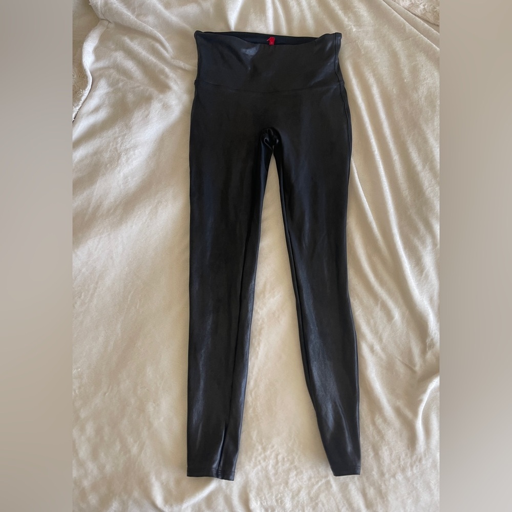 Spanx leggings size Large faux leather